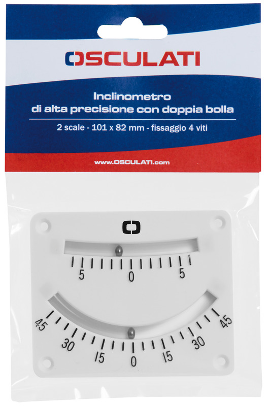 Double bubble inclinometer 100x80 mm