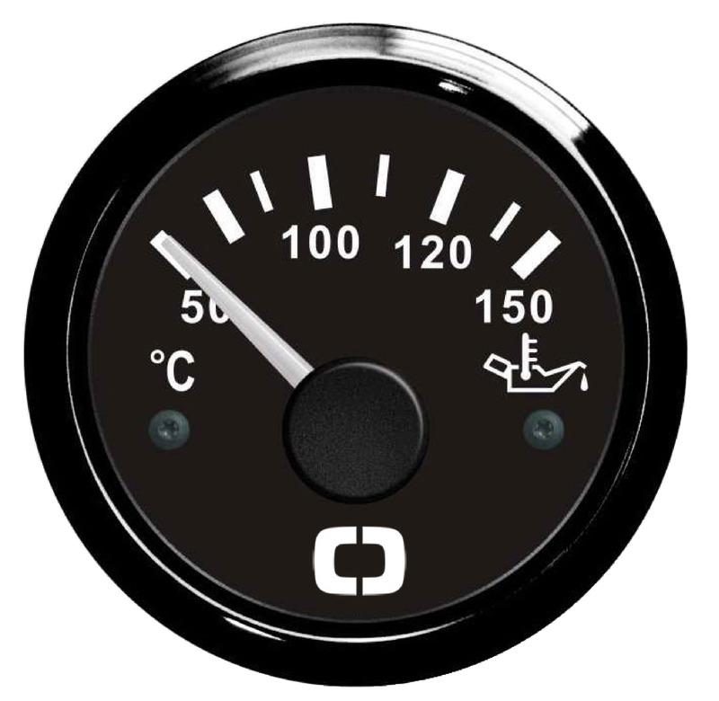 Oil temperature gauge 50/150° black/black