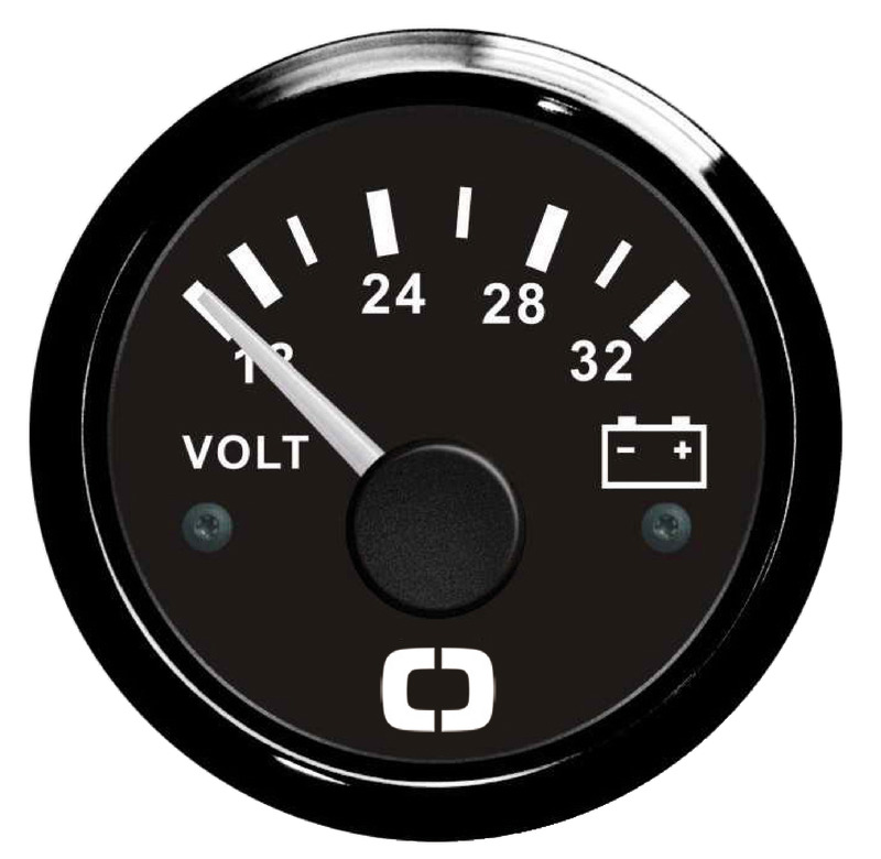 Voltmeter 18/32 V black/black