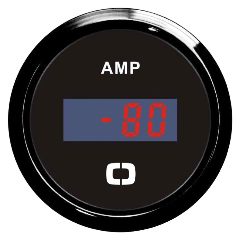 Digital ammeter w/shunt black/black