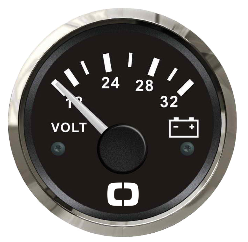 Voltmeter 18/32 V black/glossy