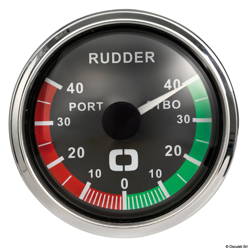 Rudder angle indicator black/glossy