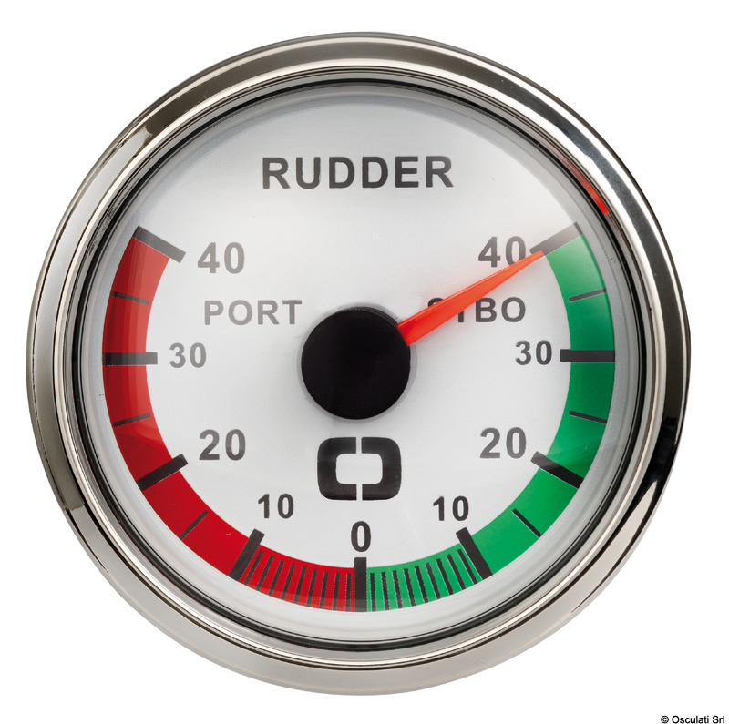 Rudder angle indicator white/glossy