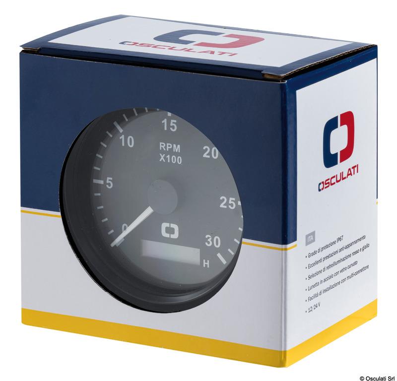 Pitot speedometer 0-55 MPH white/glossy