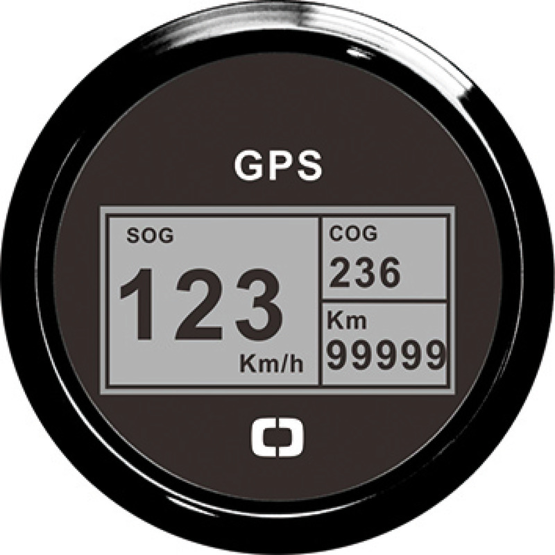Speedometer compass mile counter GPS black/black