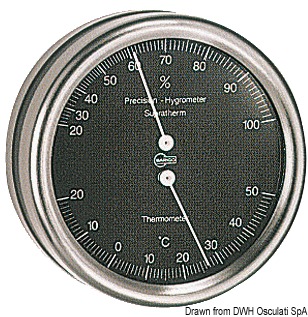 Barigo Orion thermo/hygrometer black dial