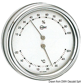 Barigo Orion thermo/hygrometer silver dial