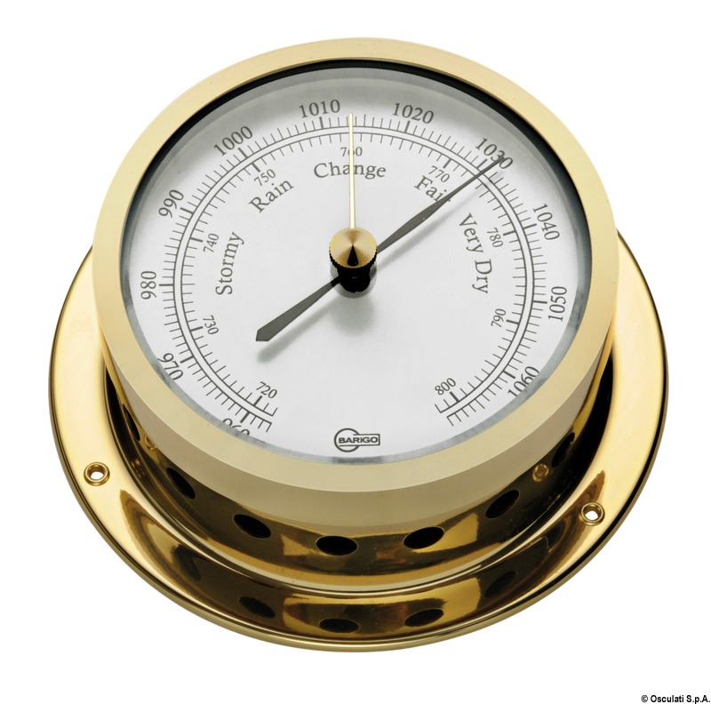 Barigo Star barometer golden brass