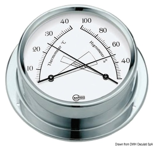Barigo Regatta white hygro-thermometer
