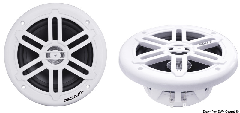 Pairs of dual cone speakers 5.25" - 2x80W - white