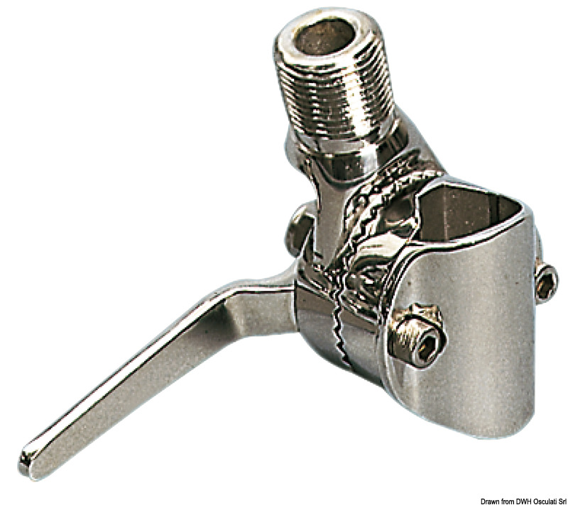 Swivelling antenna base AISI316 28/38 mm