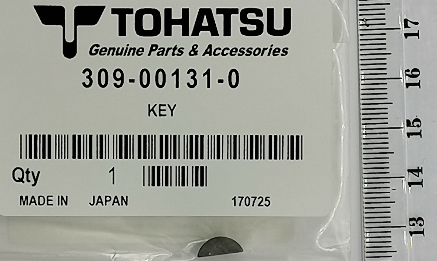 Шпонка 3mm TOHATSU Mercury 28-95229