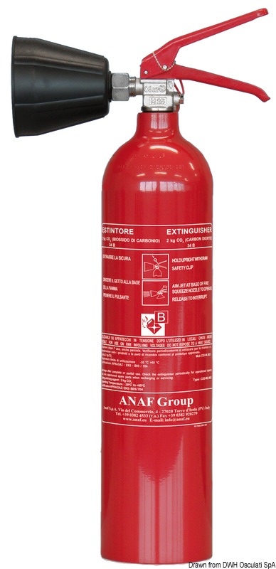 Solas CO2 extinguisher 2 kg MED