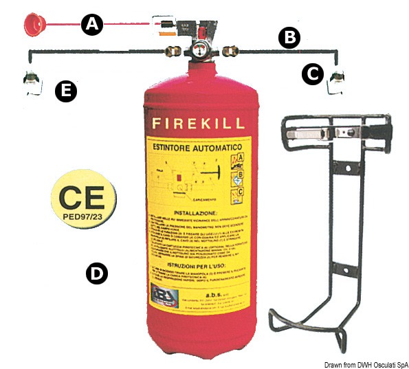 Firekill extinguishing system pressure gauge 12 kg