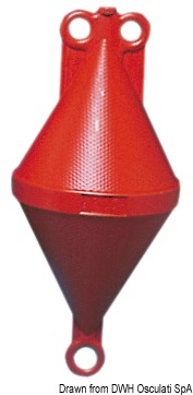 Two-cone buoy orange 27 x 60 cm