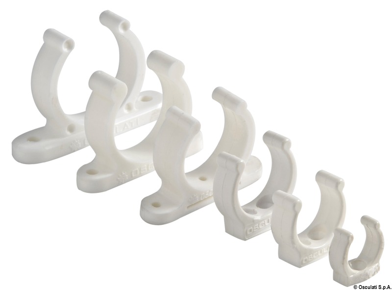 Heavy duty plastic clip white 45 mm
