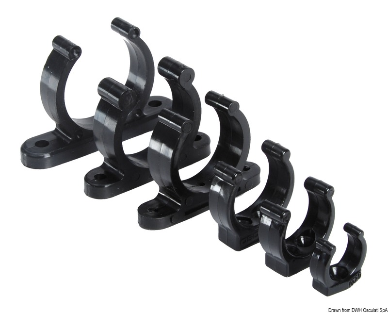Heavy duty plastic clip black 35 mm