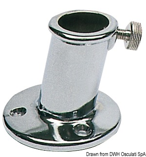 Flagspole socket chromed brass Ø 25 mm