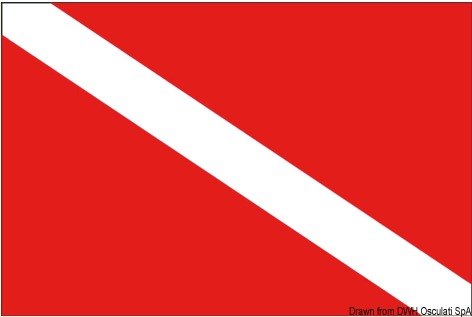 Scuba diving flag 20 x 30 cm