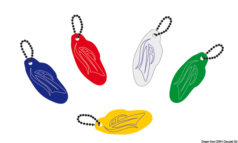 Softfoam keyring Motorboat yellow