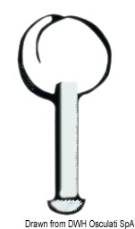 SS clevis pin without ring 8mm x 20mm