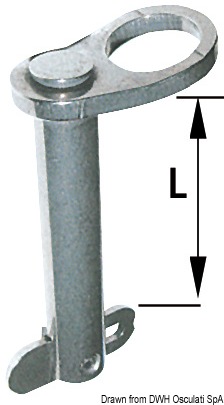 Drop nose pin AISI 316 40 mm Ø 10 mm B