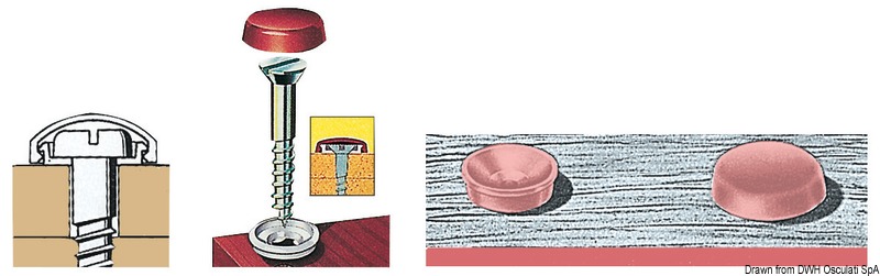 Washer w/ snap-on cap white 4.8/6.0 mm