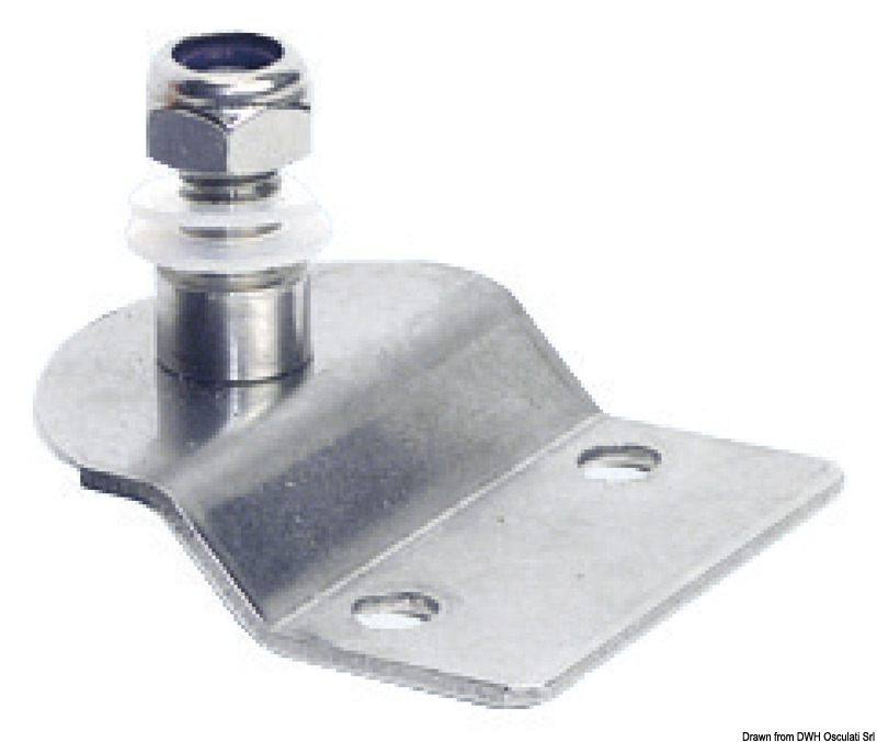 Embosed fastening plate w/threaded pin