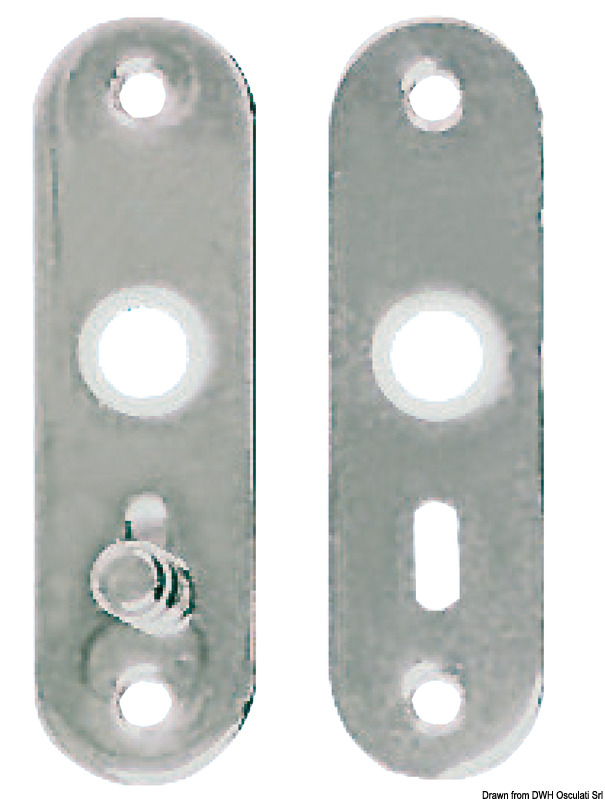 Pair of plates chromed brass