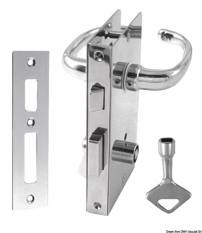 Lock left without handle 133x70 mm