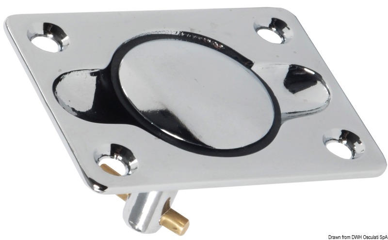 Chromed brass concealed bottom board 65x50 mm