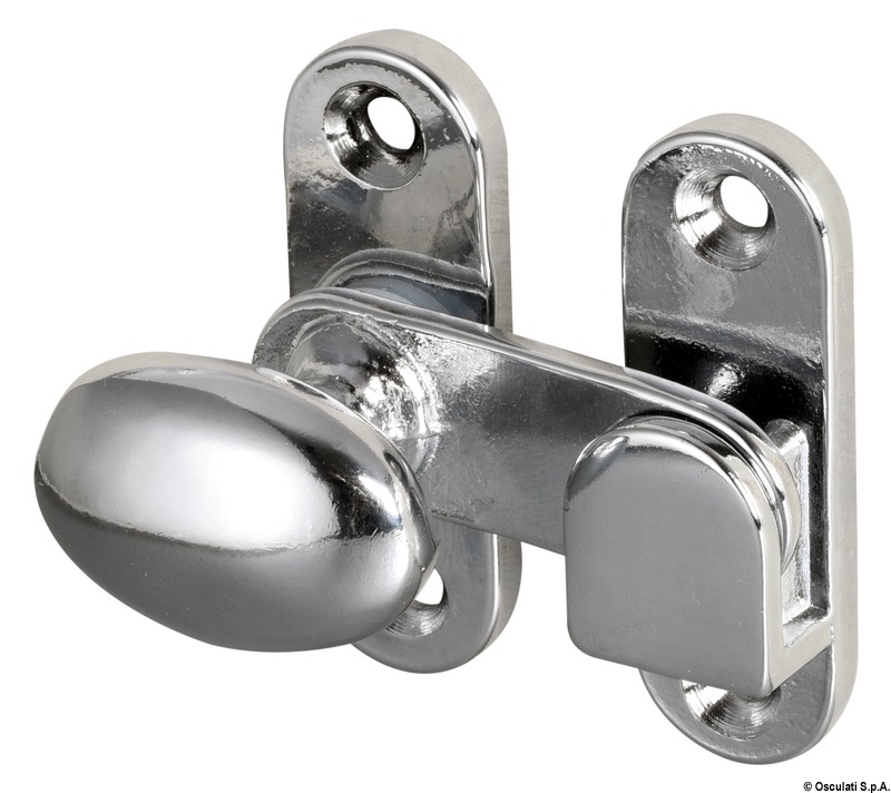 Chromed brass doorstop 52x33 mm