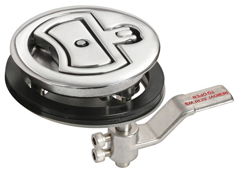 Flush latch AISI316 with lock Ø90 mm