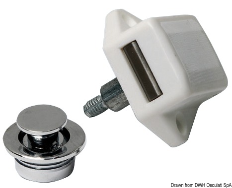 Push-lock nylon/chromed brass 16 mm