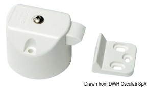 Lock for cabinet door white plastic