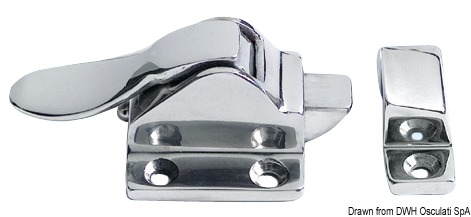 Snap-in lock mirror polished AISI316 48x38 mm