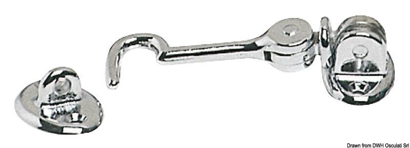 Chromed brass door stopper hook 60 mm