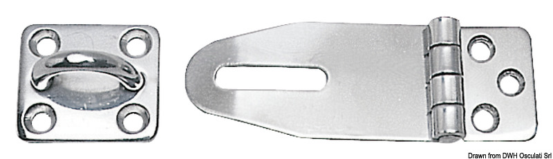 Heavy duty Hasp & Staple mirror polishedSS 33x87mm
