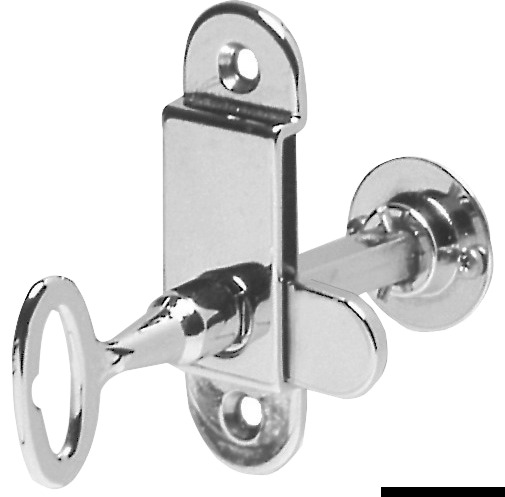 Chromed brass hollow lock 80x25 mm