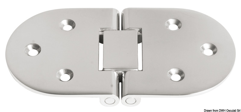 Hinge 180° rotation w/bores 140x70 mm