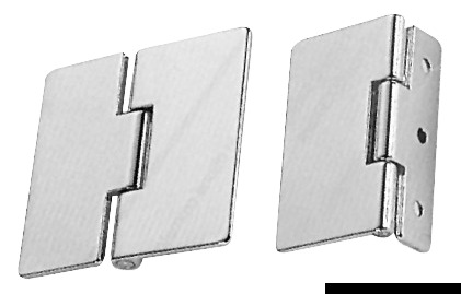 Chromed brass hinge stud mounting 65x55 mm