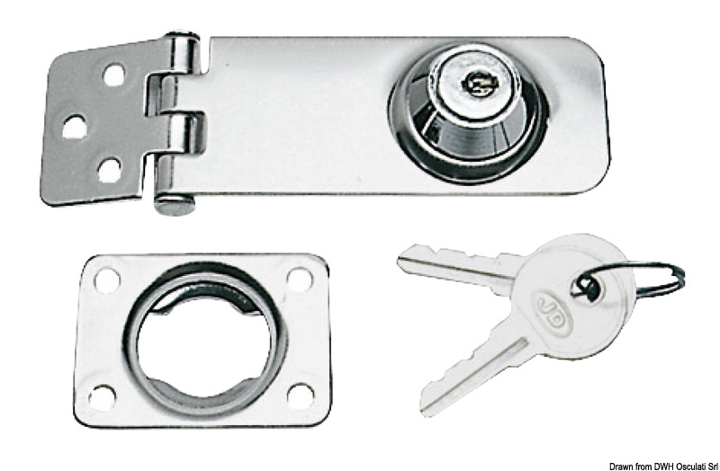Locking hasp w/key 105x30 mm