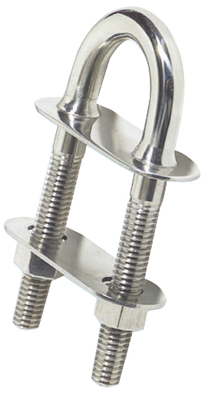 U-bolt conic fittings mirrorpolished SS 131x12.5mm