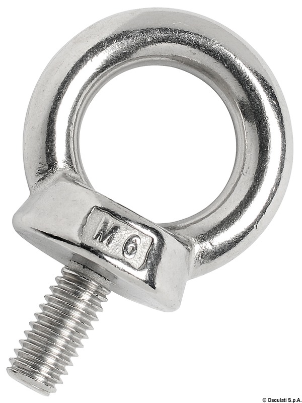 Male forged eyebolt AISI316 16 mm
