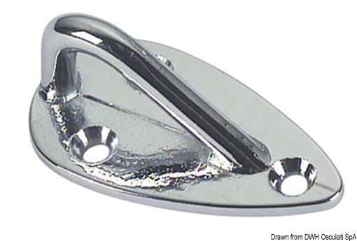 Ring w/screws chromed bronze 50x30x25 mm