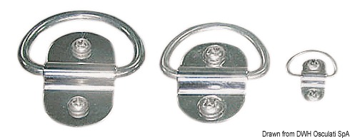 Swiveling half ring polished AISI304 51x32 mm