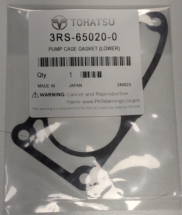 Прокладка корпуса водяного насоса Mercury 8M0135804, Tohatsu 3RS-65020-0