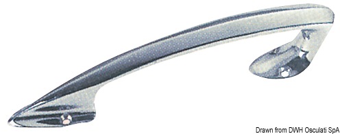 Bow handle chromed brass 200x33x35 mm