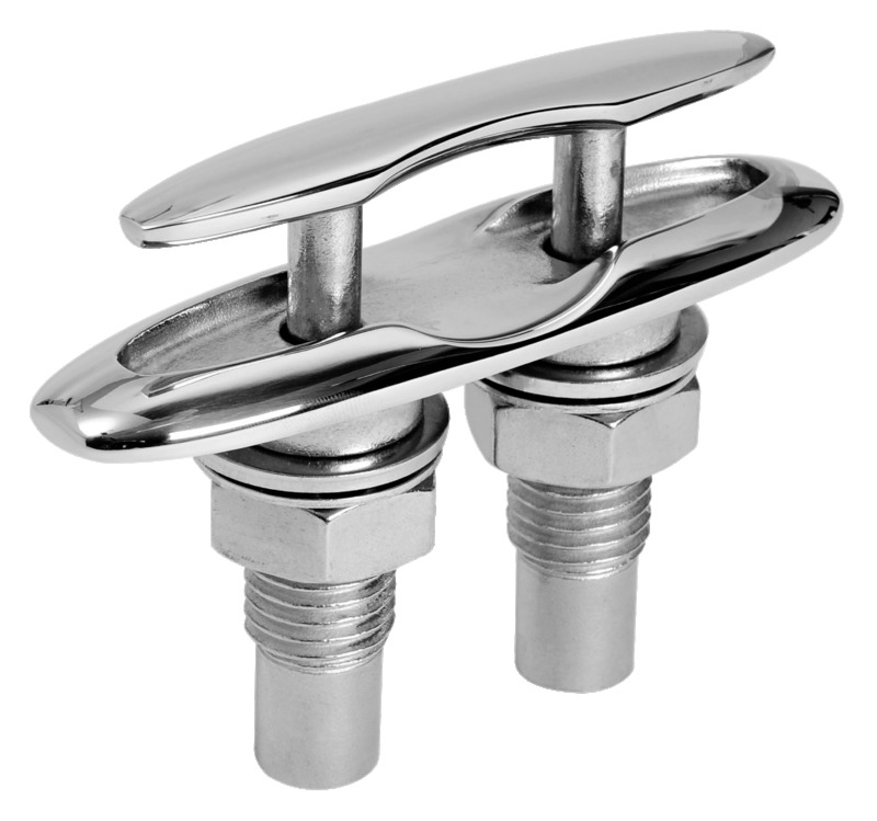 Retract push-up cleat mirrorpolished AISI316 134mm