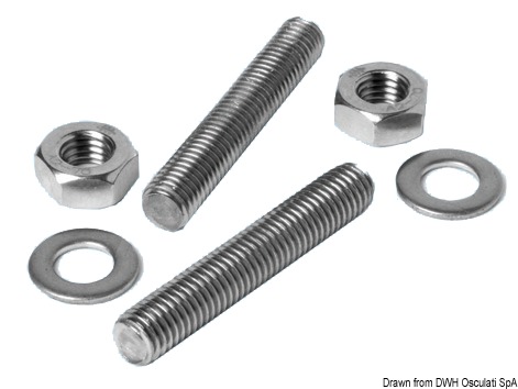 SS stud kit for cleats 20x120 mm